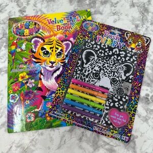 Lisa Frank Posh Diary & Velvet Art Book Bundle 90s Y2K Retro Vintage